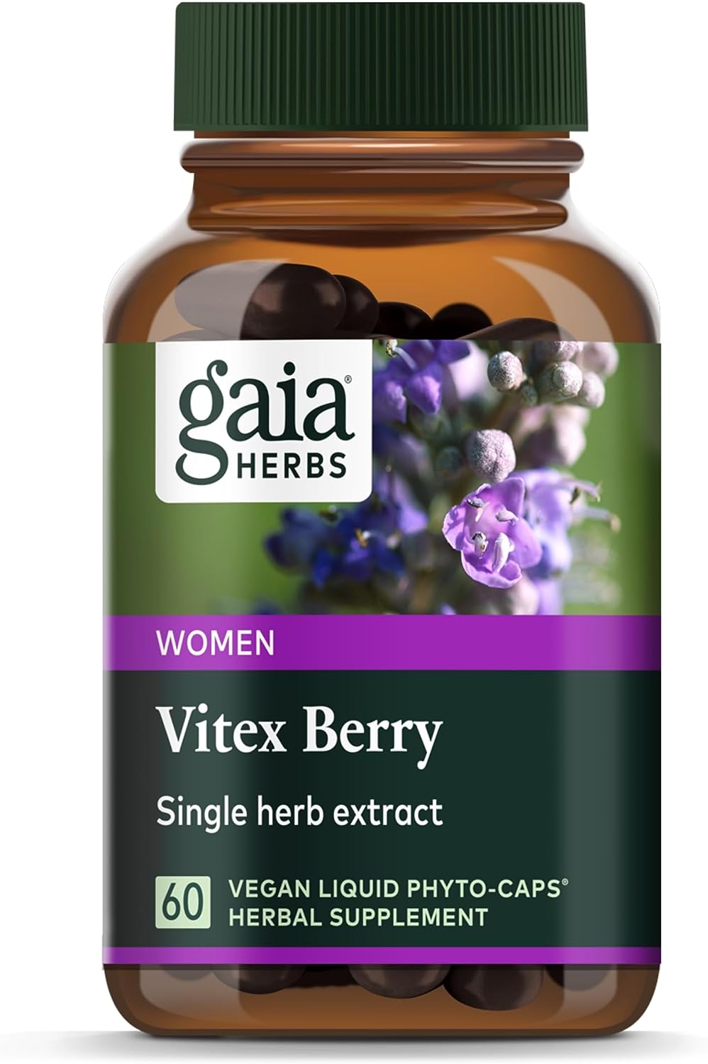 Gaia Herbs Vitex Berry  - Supports Hormone Balance & Fertility for Women 60 capsules