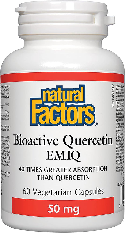 Natural Factors, Bioactive Quercetin EMIQ, Supports 60 count