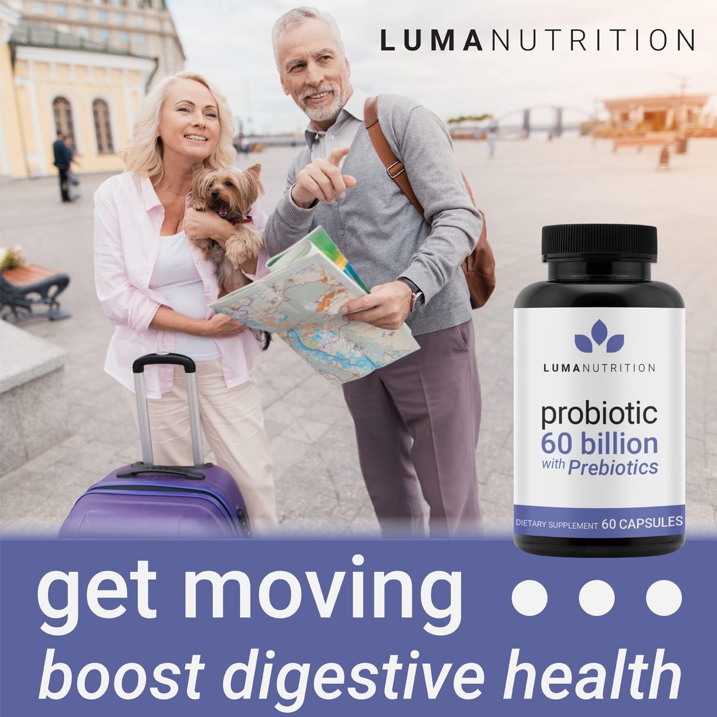 Luma Nutrition Probiotics 60 Billion CFU with Prebiotics - 60 capsules