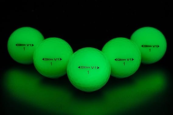 GlowGear Golf - GlowV1 Night Golf Balls with UV Flashlight,  2 Piece