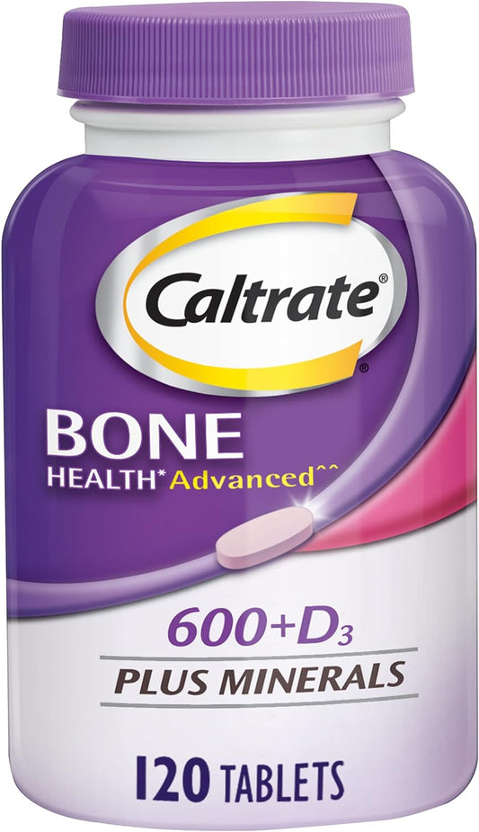 Caltrate 600 Plus D3 Plus Minerals Calcium and Vitamin D Supplement 120 Count