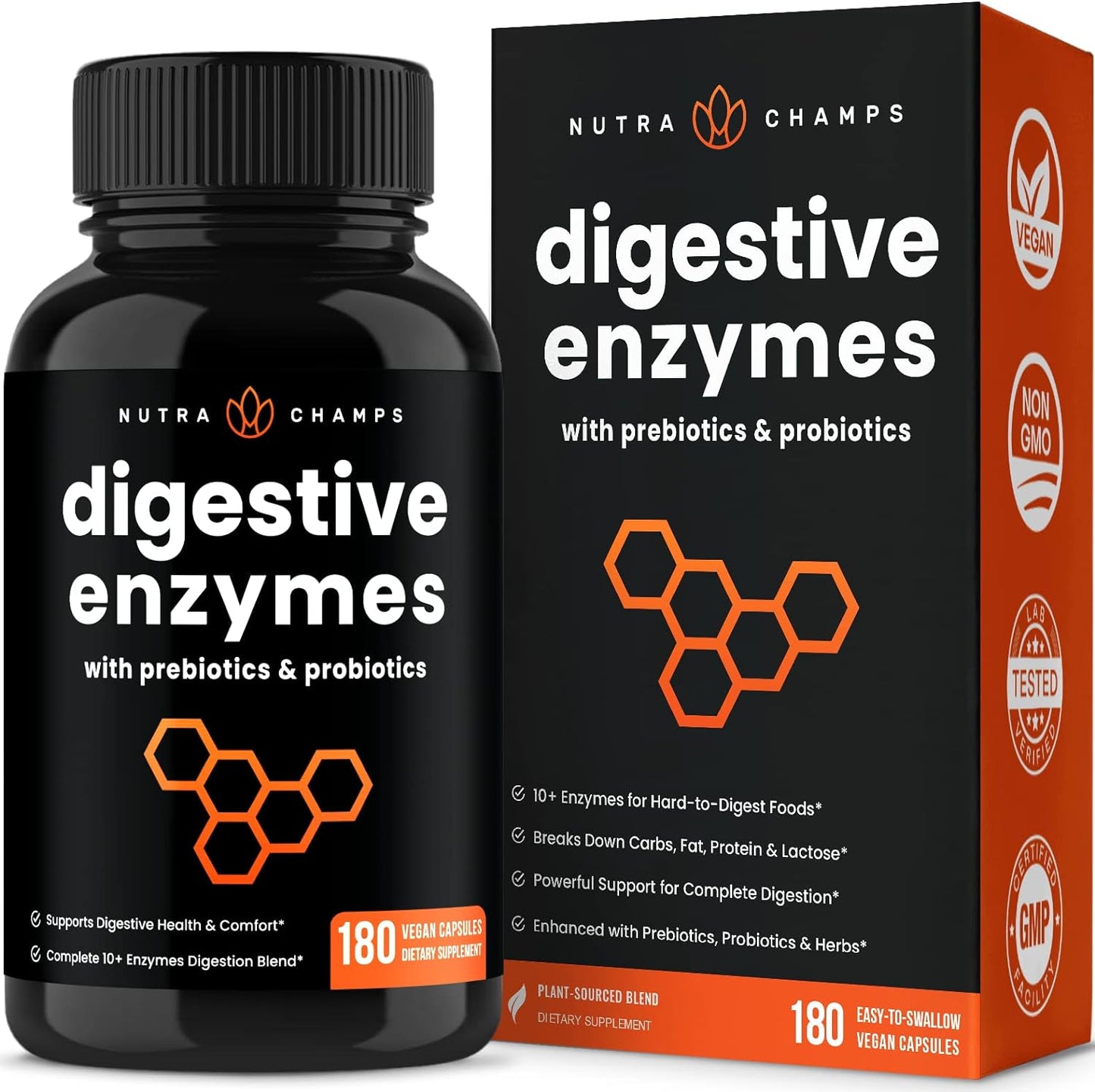 Digestive Enzymes with Probiotics and Prebiotics | 180 Servings