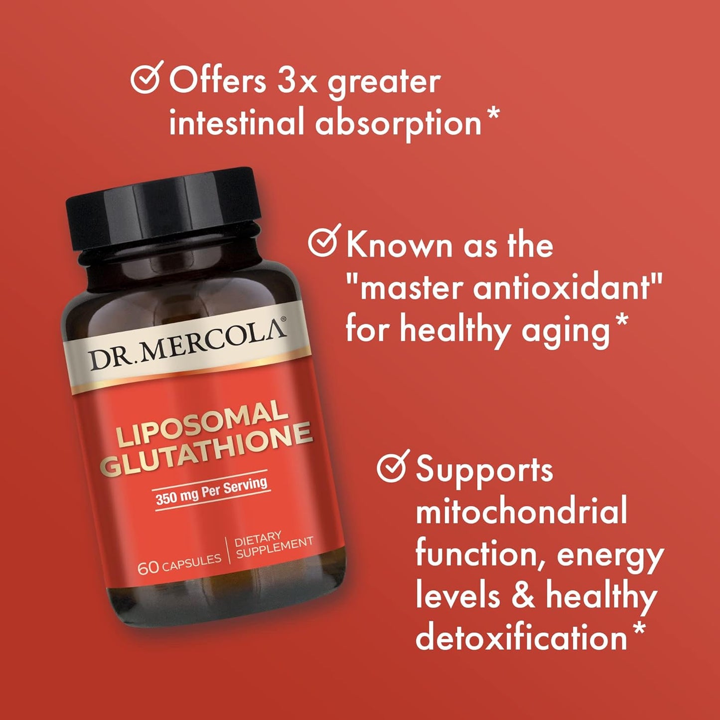 Dr. Mercola Liposomal Glutathione 60 Capsules