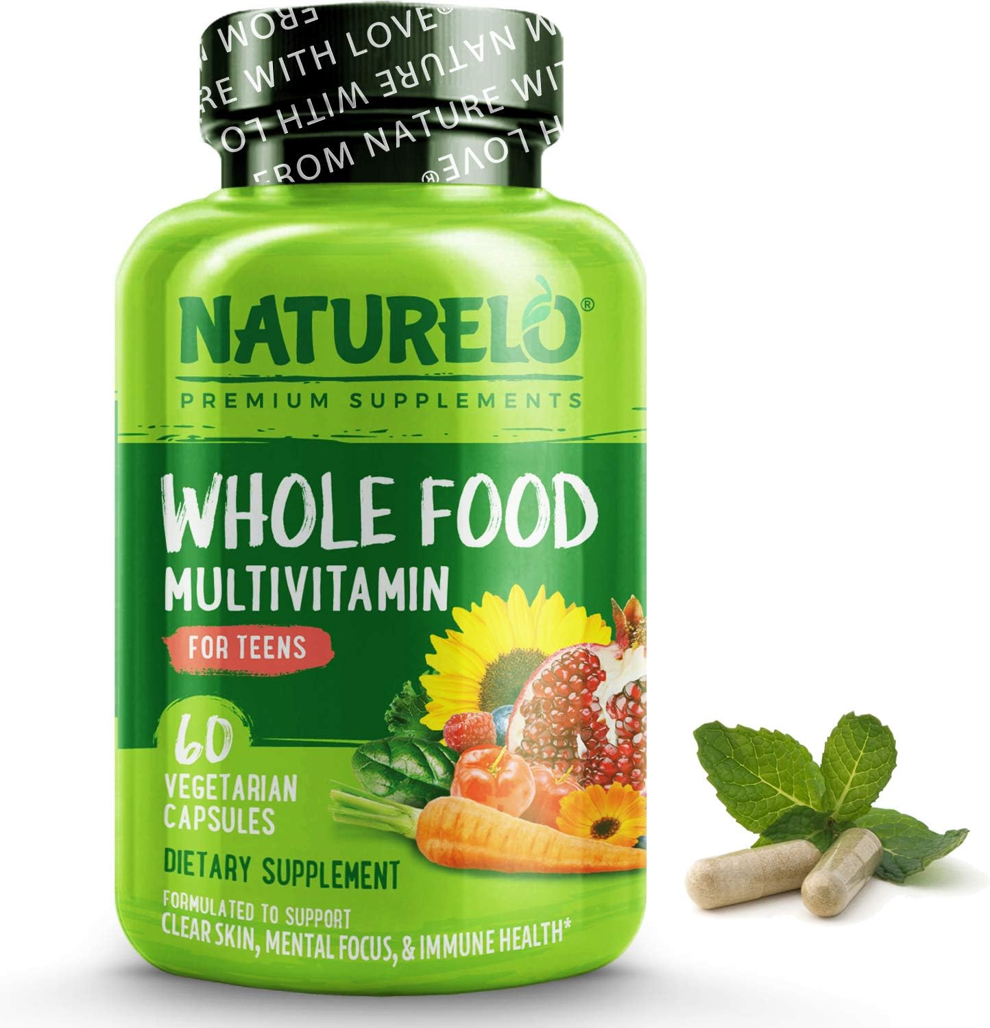 NATURELO Whole Food Multivitamin for Teens - 60 capsules