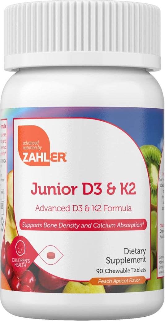 Zahler - Junior Vitamin D3 + K2 Chewable 90  Tablets