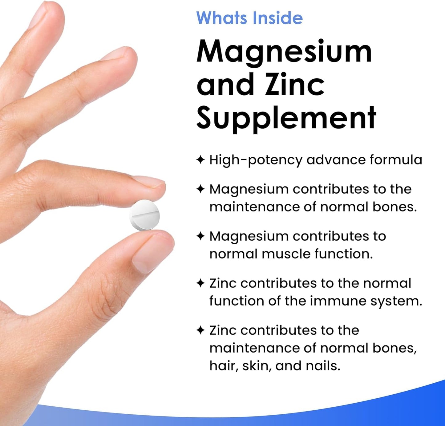 Magnesium Supplements 516mg With Zinc - 120 Magnesium