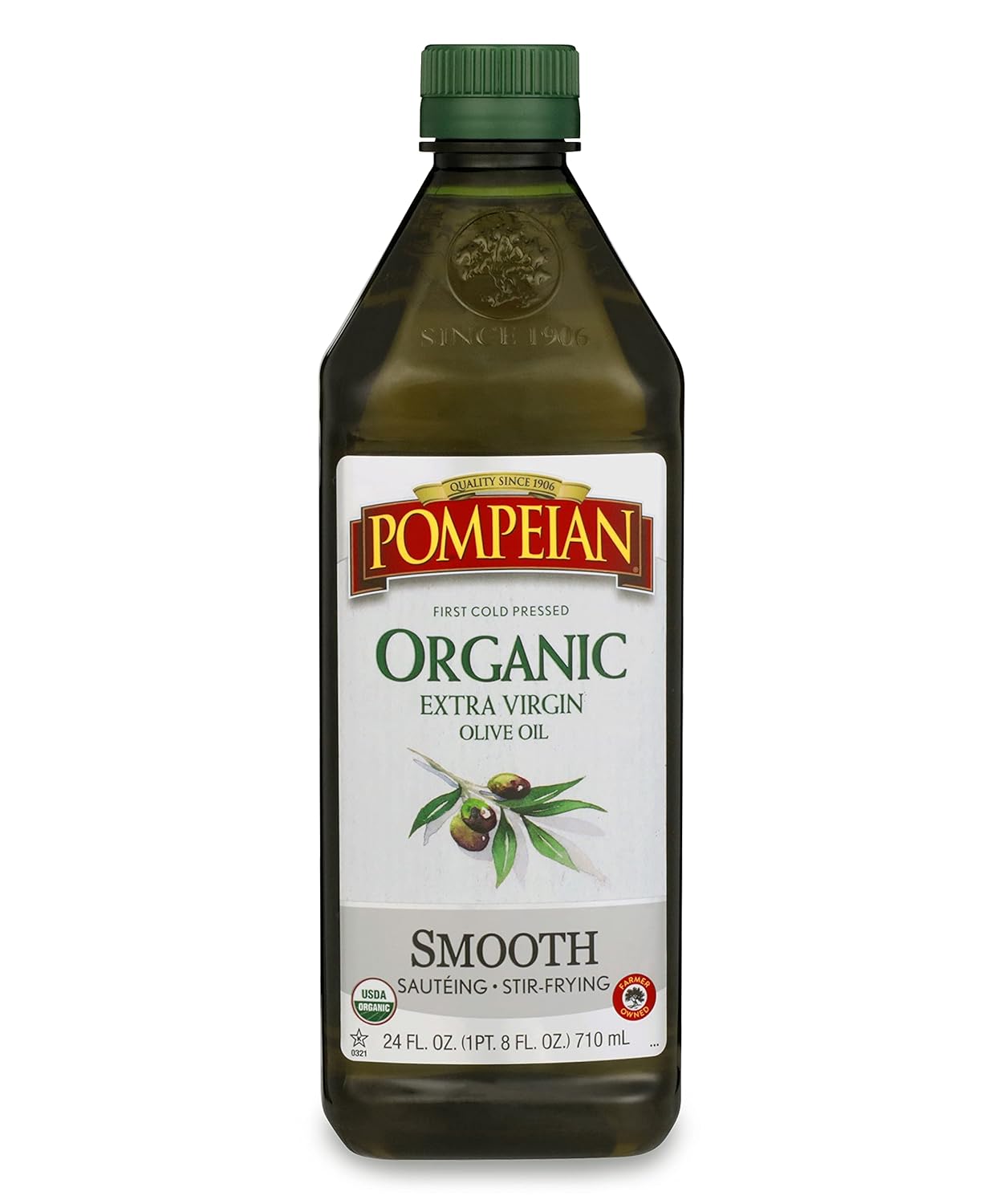 Pompeian USDA Organic Smooth Extra Virgin Olive Oil,24 FL. OZ.