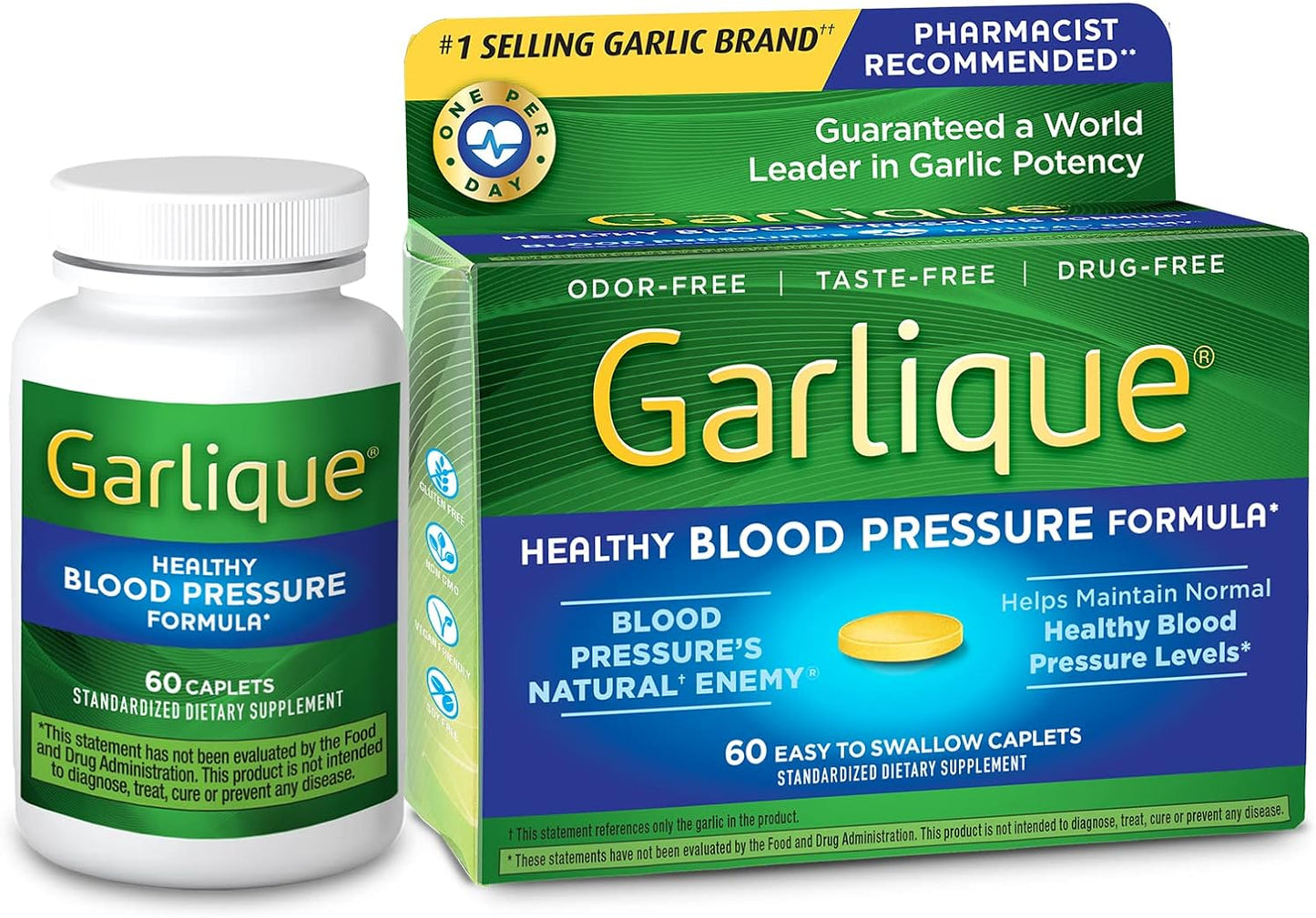 Garlique Healthy Blood Pressure Formula  60 Caplets