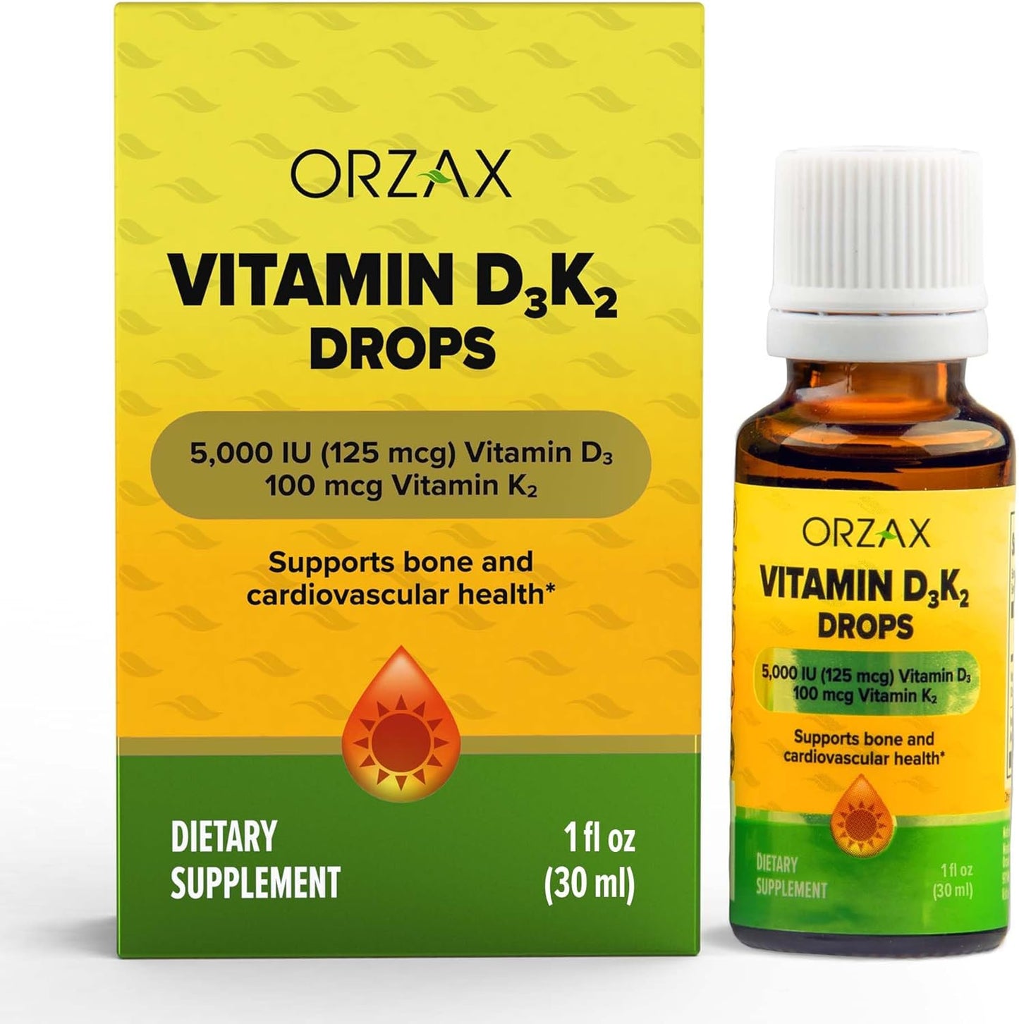 ORZAX Vitamin D3 K2 Drops - 30 ml