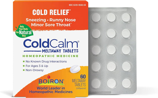 Boiron ColdCalm Tablets for Relief of Common Cold Symptoms 60 Count