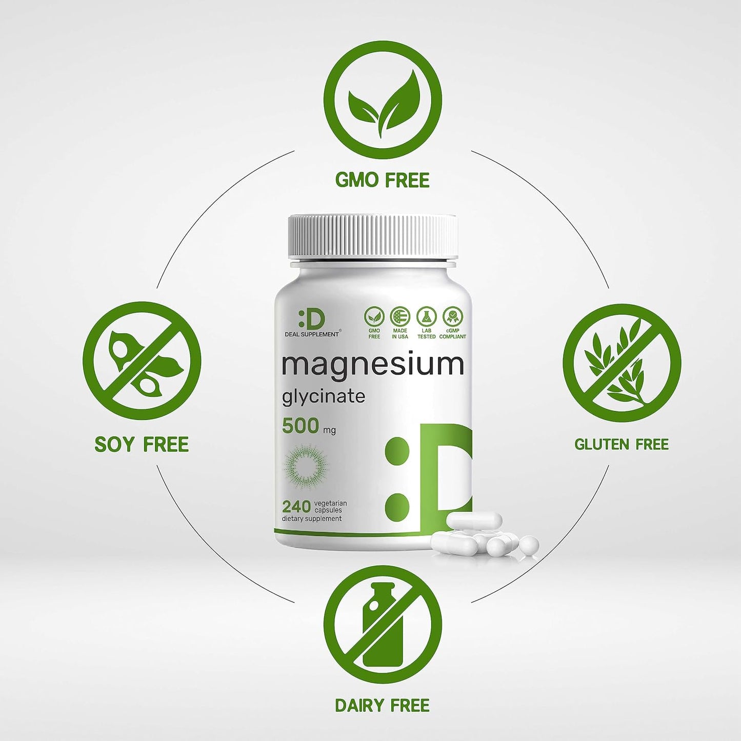 Magnesium Glycinate  240 Veggie Capsules