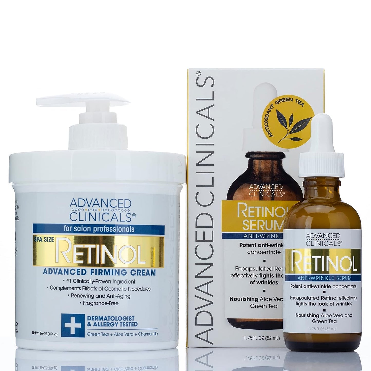 Advanced Clinicals Retinol Body Cream + Retinol Serum