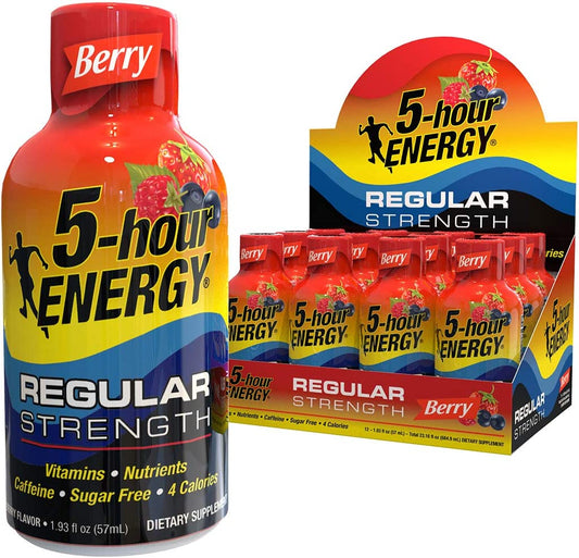 5-hour ENERGY Shot, Regular Strength, Berry 1.93 Ounce, 12 Count