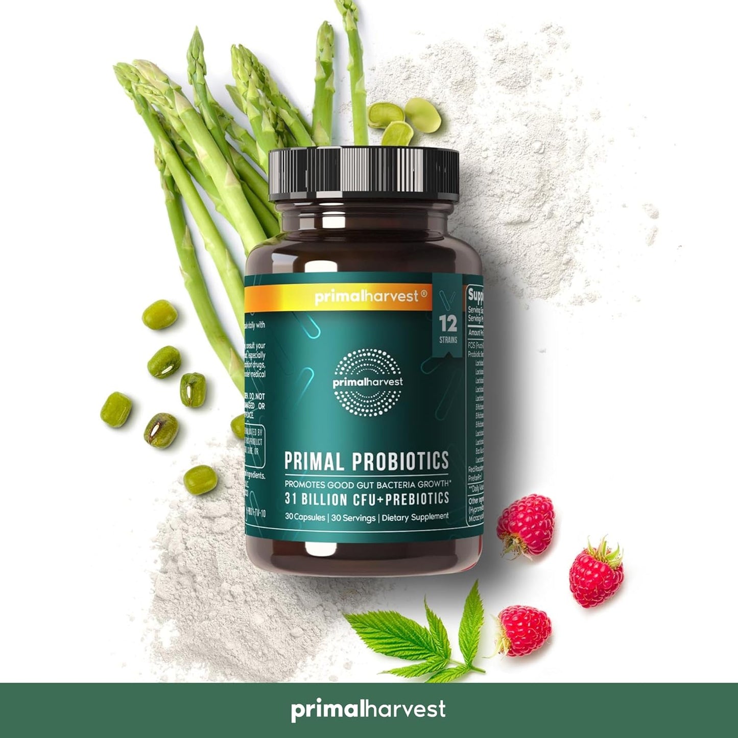 Primal Harvest PREbiotics and PRObiotics for Women & Men, 30 Oral Capsules