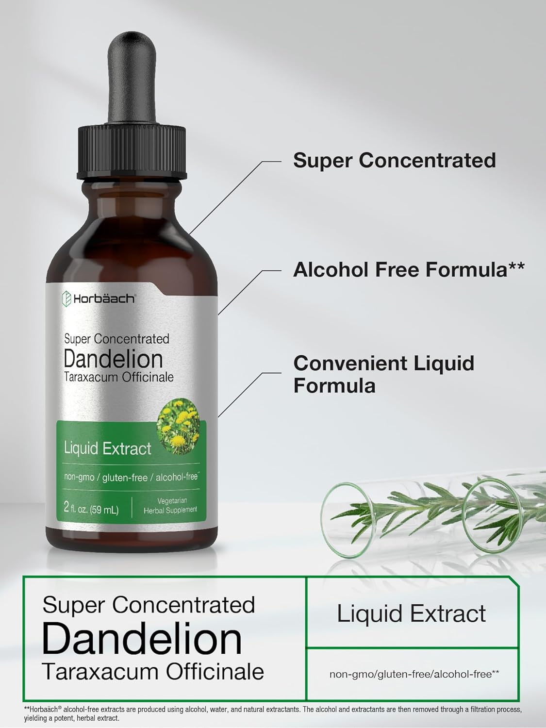 Dandelion Root Extract  Super Concentrated  Alcohol Free Liquid