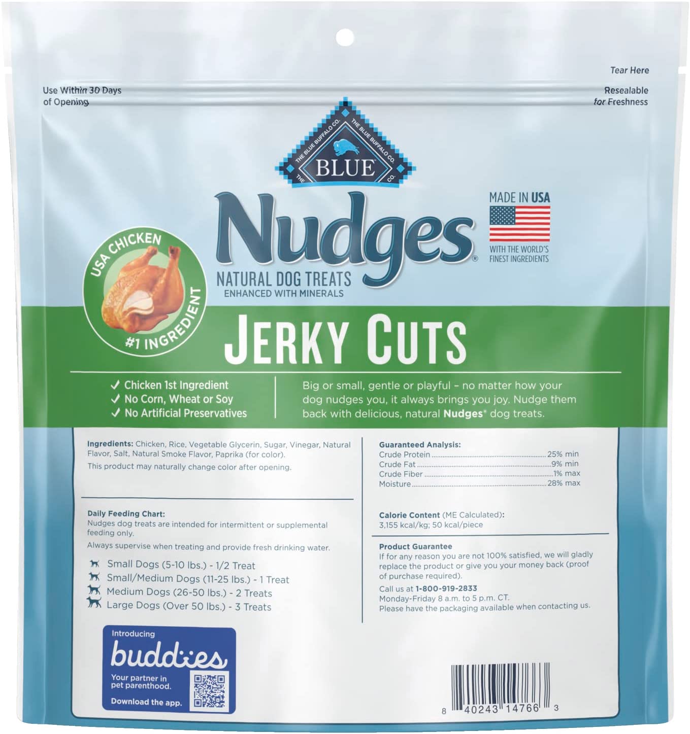 Blue Buffalo Nudges Jerky Cuts Natural Dog Treats