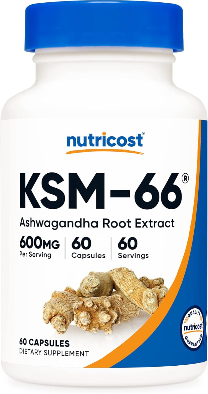 Nutricost KSM-66 Ashwagandha Root Extract 600mg, 60 Veggie Caps