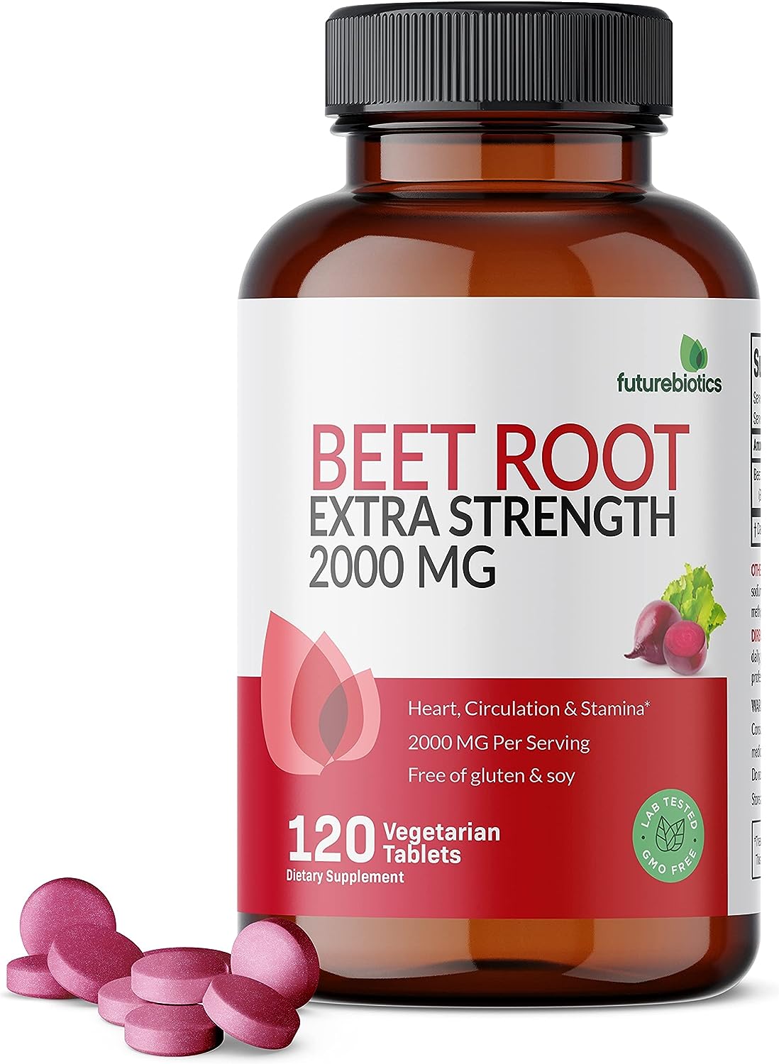 Futurebiotics Beet Root Extra Strength  -  120 Vegetarian Tablets