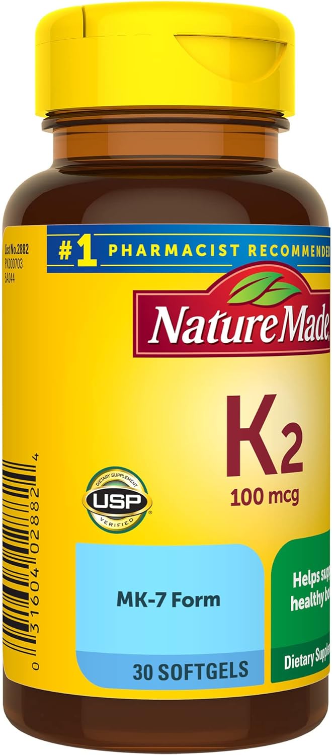 Nature Made Vitamin K2 100 mcg, Healthy Bone  30 Softgels