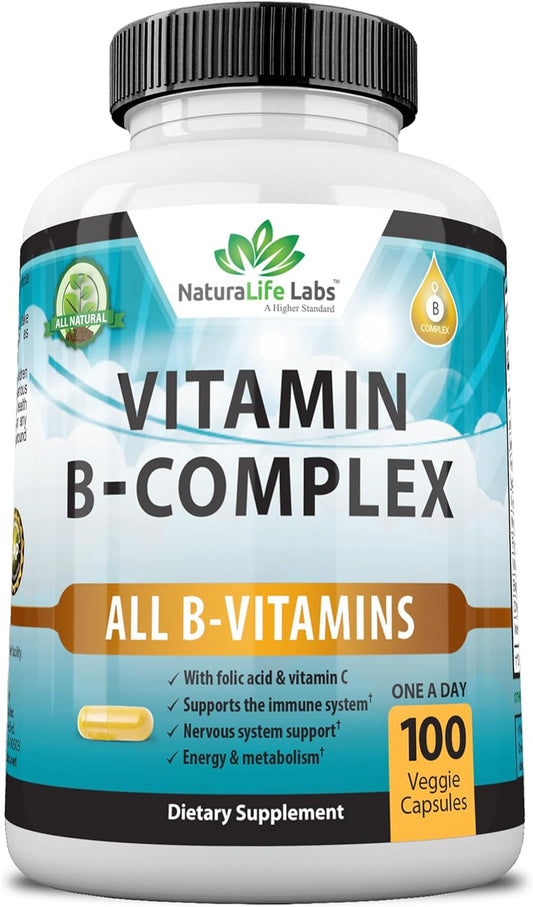 NaturaLife Labs A Higher Standard Vitamin B Complex 100 Veggie Capsules