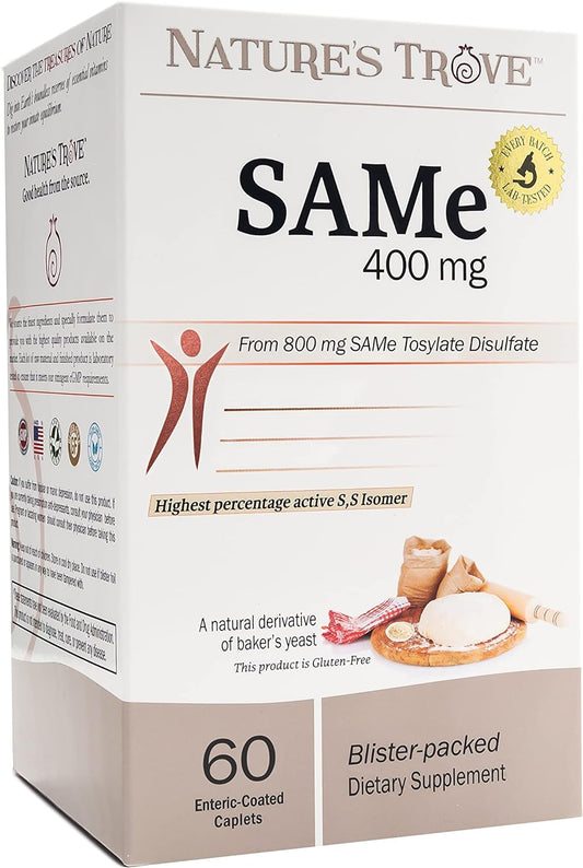 Nature's Trove SAM-e 400mg 60 Enteric Coated Caplets.