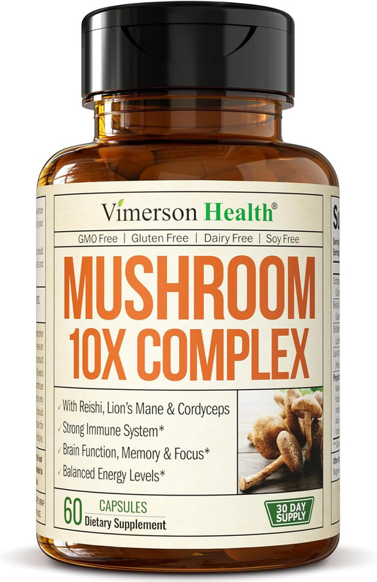 10-in-1 Mushroom Powder Supplement -Capsules