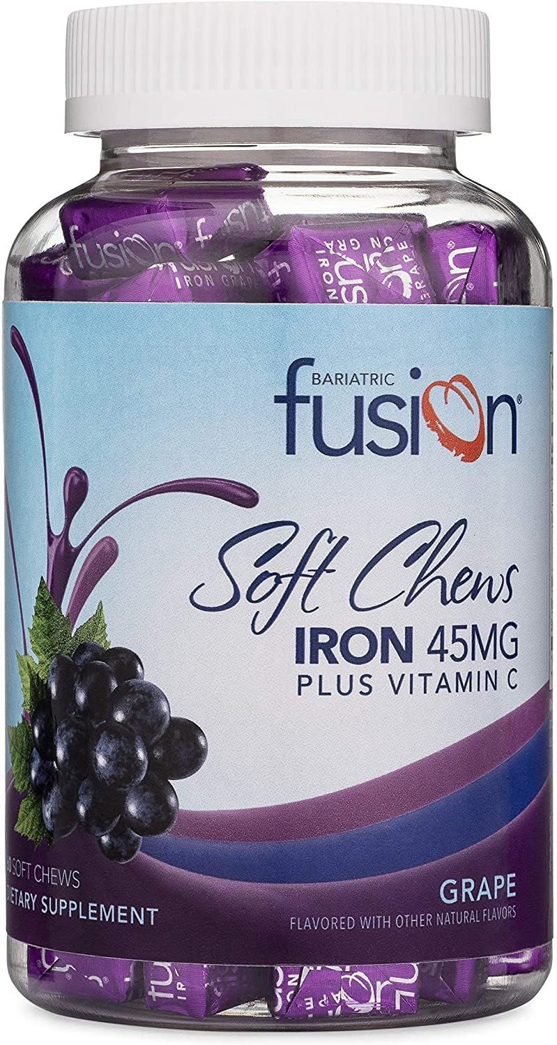 Bariatric Fusion Iron Soft Chew with Vitamin C Grape Flavored - 60 Count