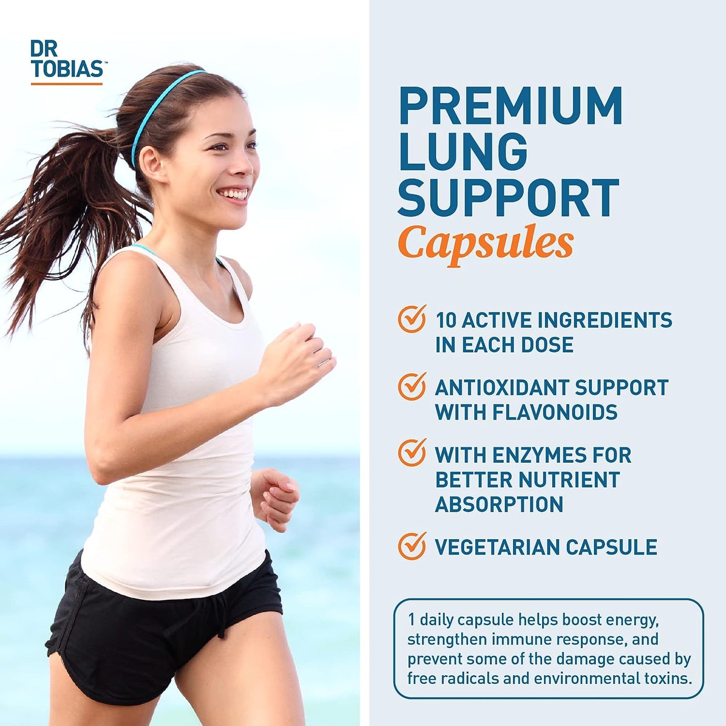 Dr. Tobias Lung Health  Lung Support Supplement 60 Capsules