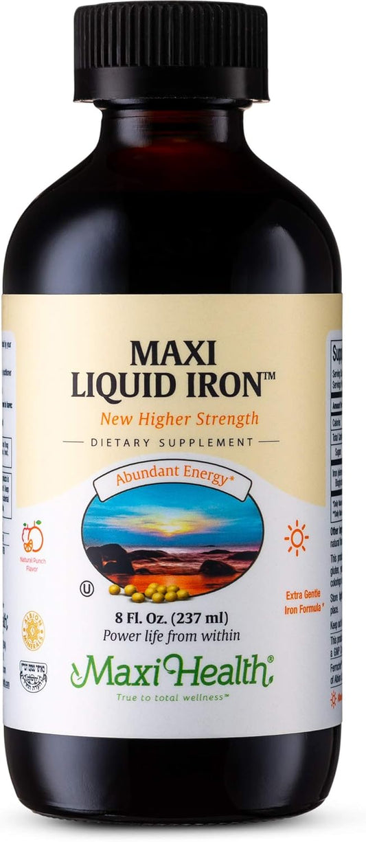 Maxi Health Liquid Iron, Natural Fruit Punch, 8 Fl Oz