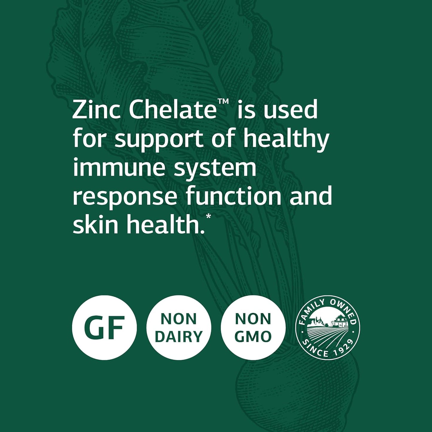 Standard Process Zinc Chelate - Whole Food Digestion and Digestive Health, - 180 Tablets