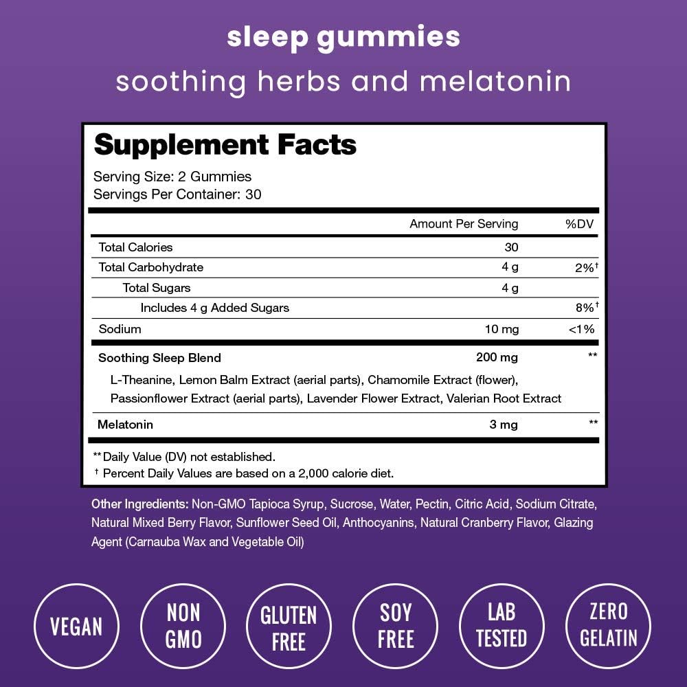 NutraChamps Sleep Gummies for Adults & Kids 60 Gummies