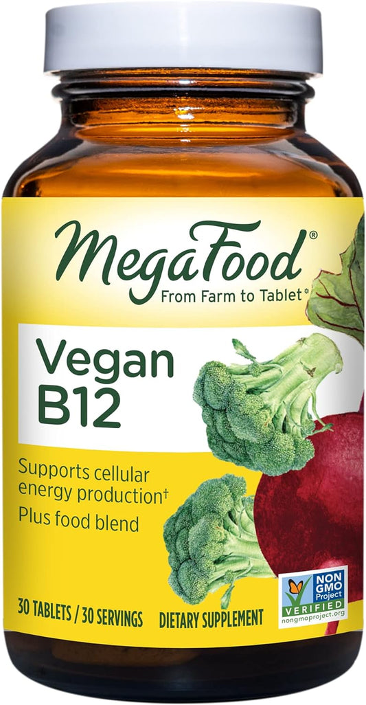 MegaFood Vegan  Vitamin B12, Vitamin B6 30 Mini Tabs