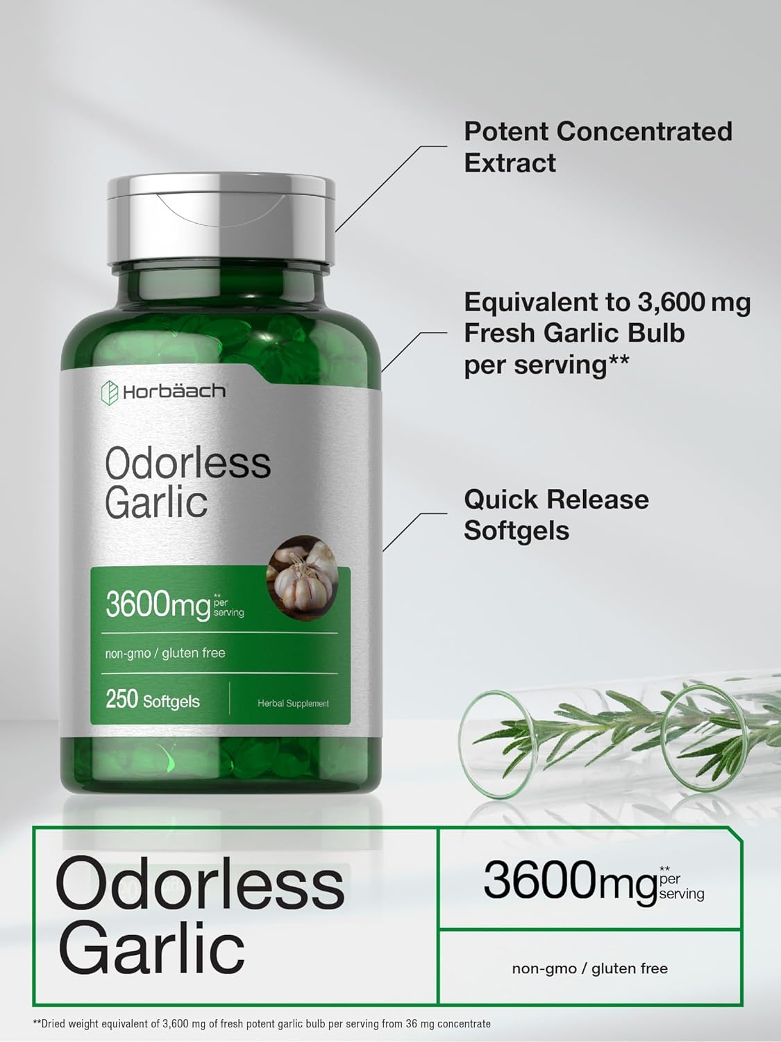 Odorless Garlic Softgels 250 Count