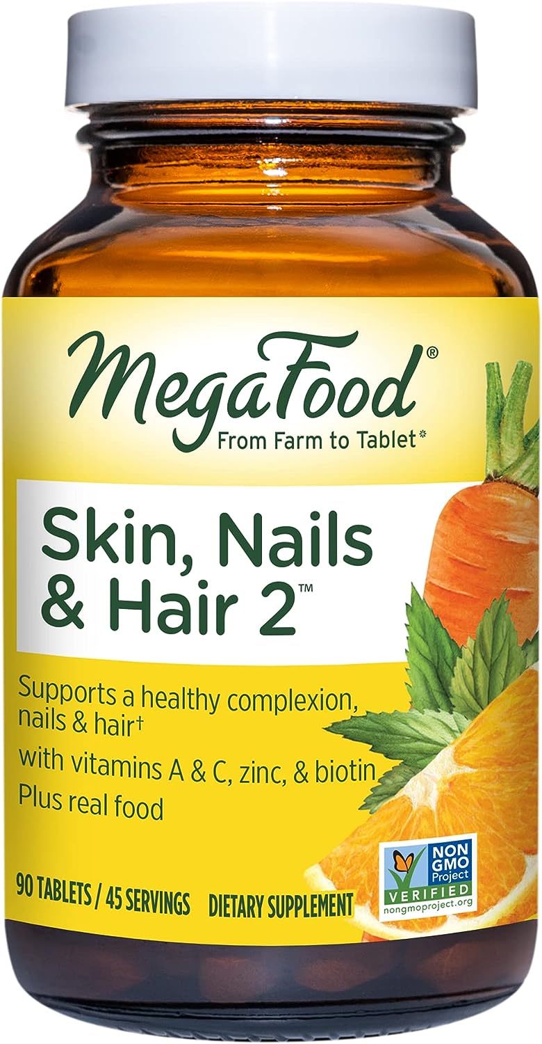 MegaFood Skin, Nails & Hair 2 - Vitamins For Women & Men  90 Tabs