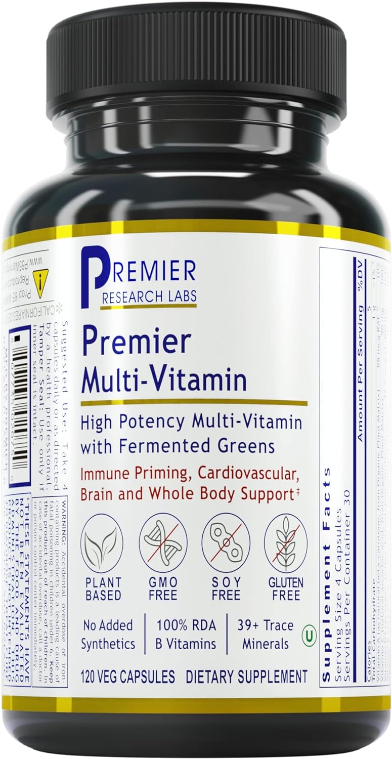 Premier Research Labs Multi-Vitamin: Immune, Brain & Heart Support -120 capsules