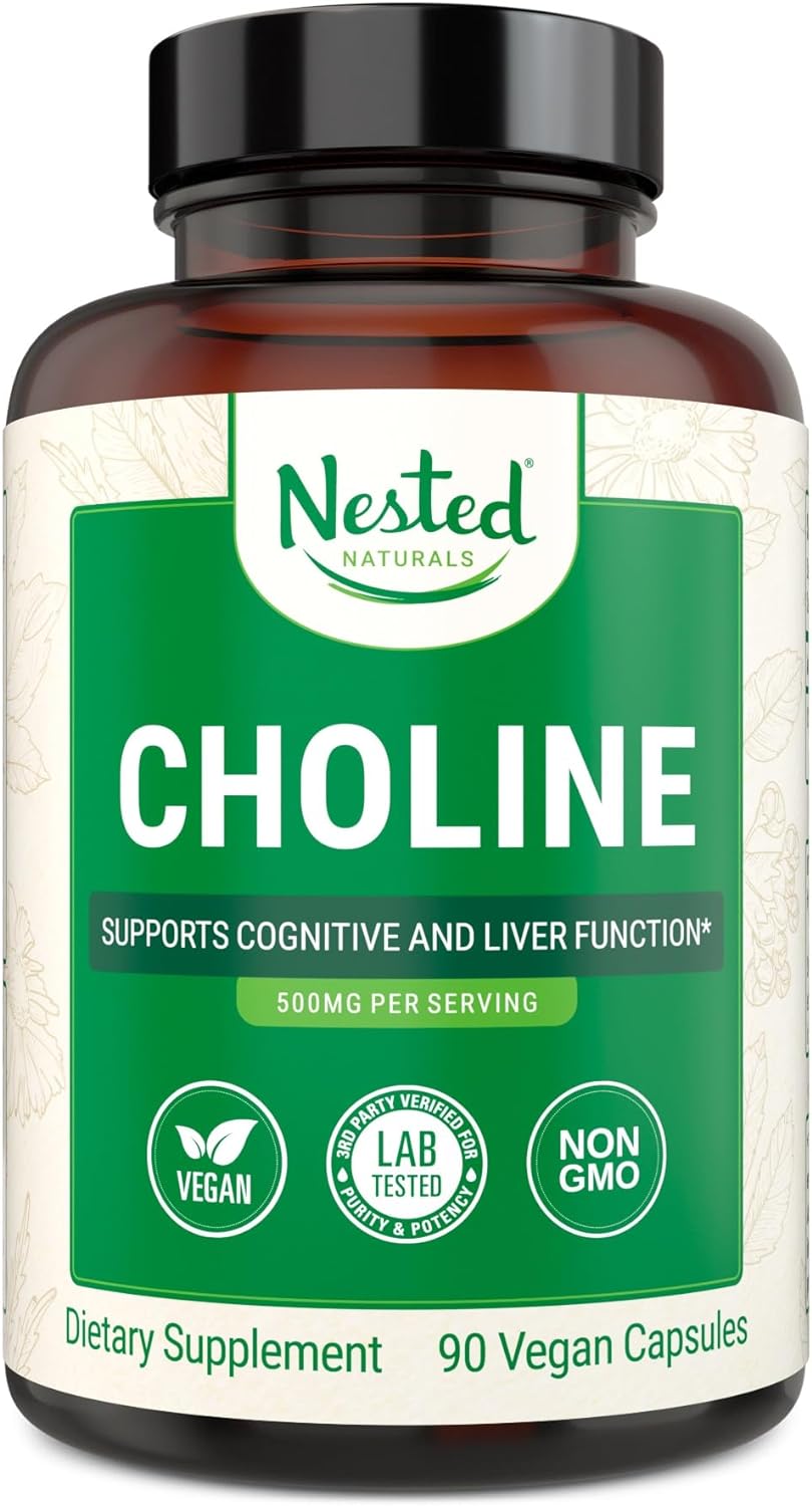 Nested Naturals Choline Bitartrate 500mg - 90 capsules