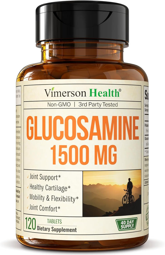 Glucosamine Sulfate 1500mg Joint Support Supplement.  120 Count