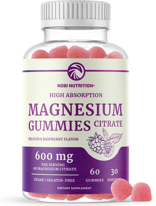 Magnesium Citrate Gummies High Absorption Magnesium 60 count