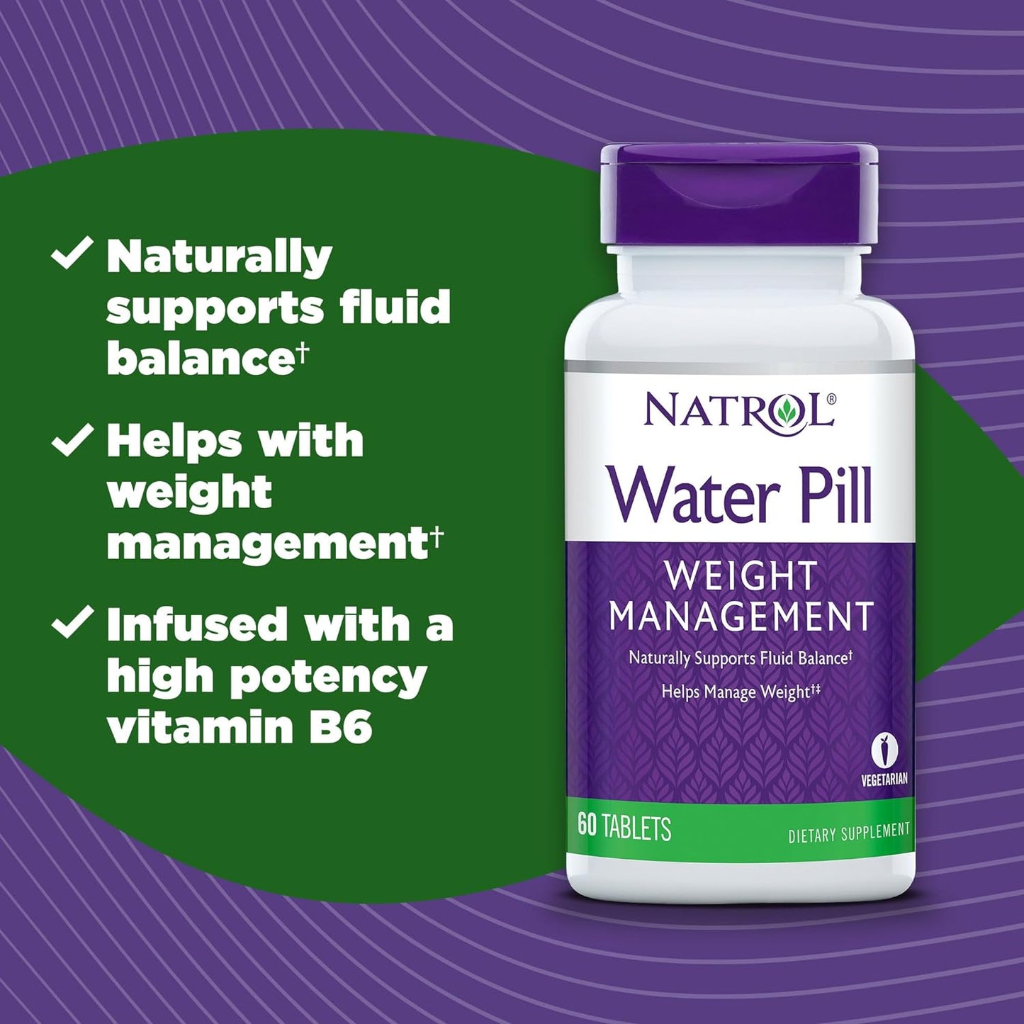 Natrol Water Pill Tablets, 60 Count