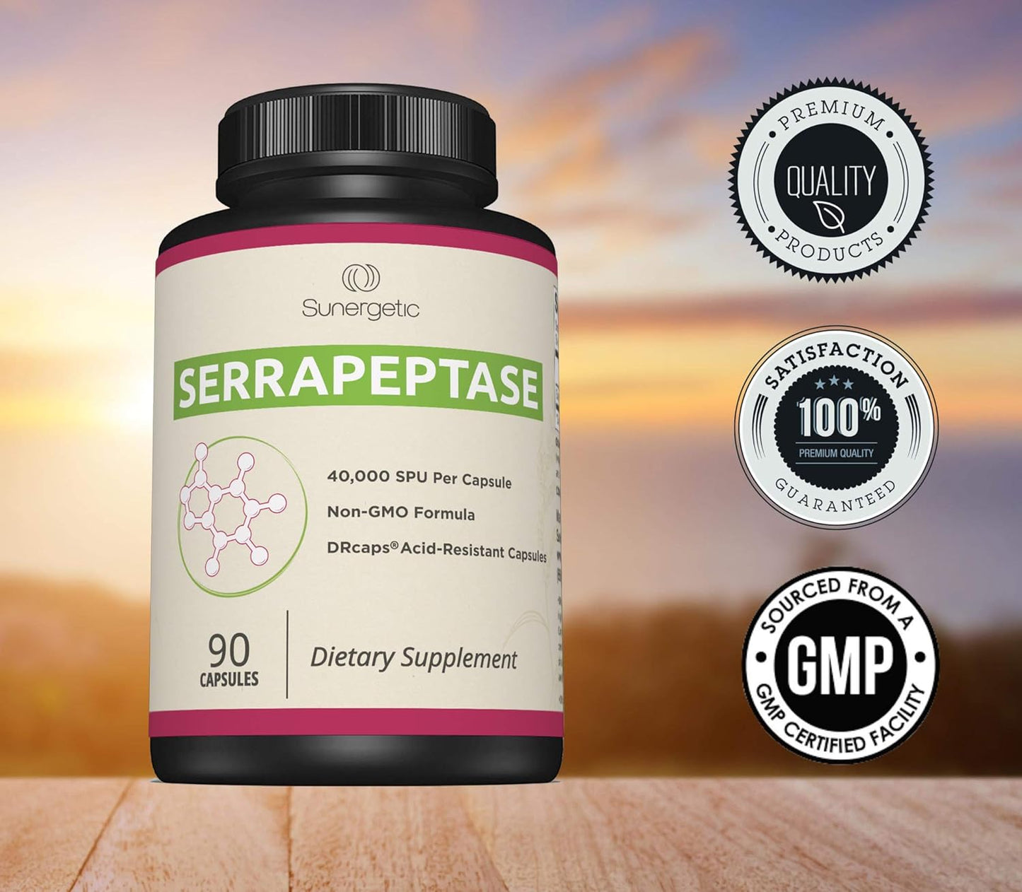 Premium Serrapeptase Enzyme Supplement –90 capsules