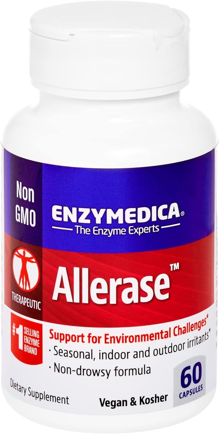 Enzymedica, Allerase, Non-Drowsy Enzyme Supplement 60 count