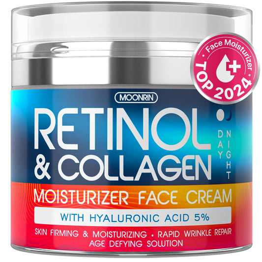 Retinol Cream for Face with Hyaluronic Acid  Day-Night Anti-Aging Moisturizer