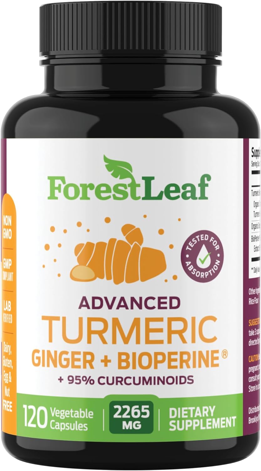 Organic Turmeric Supplement Extra Strength 2265mg - 120 capsules