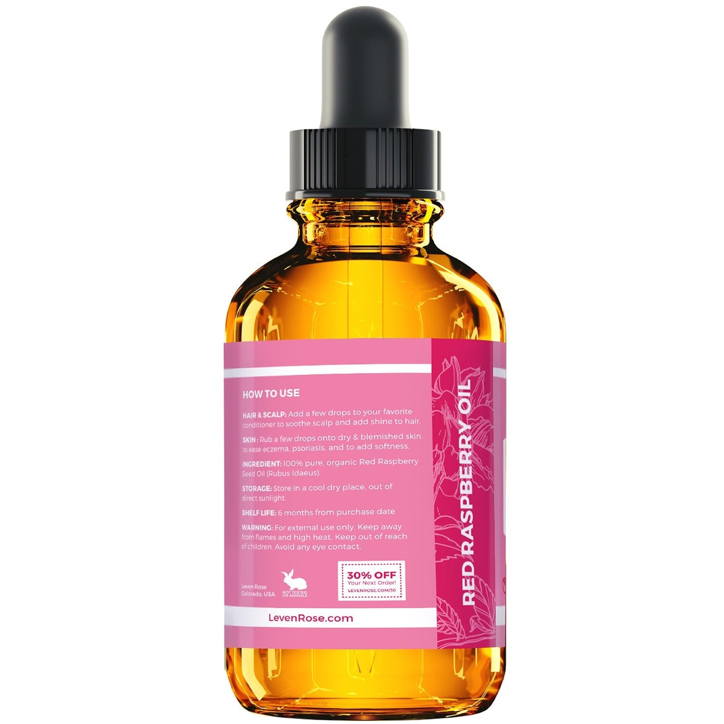 Leven Rose Red Raspberry Seed Oil Organic