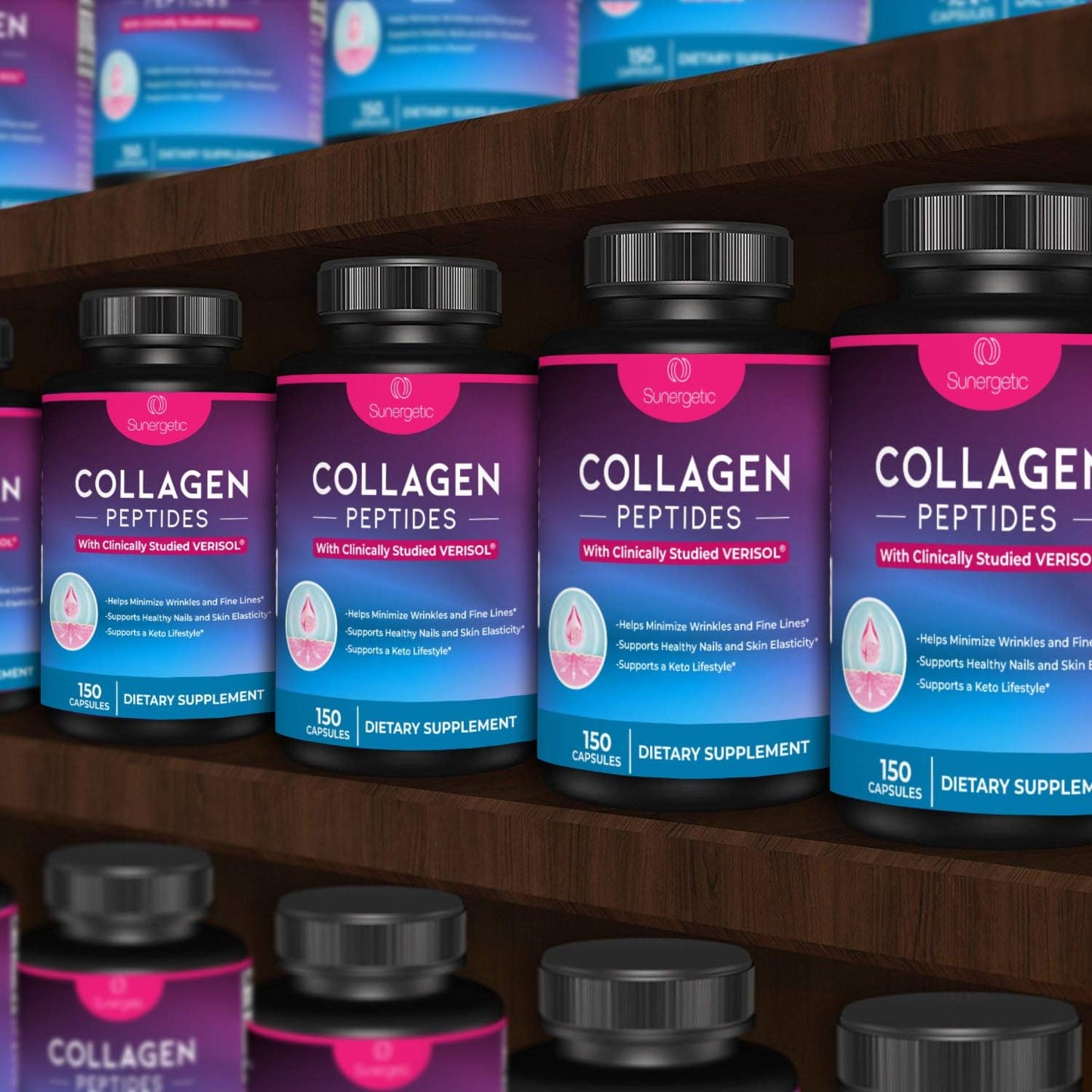 Sunergetic Premium Collagen Peptides - 150 Capsules