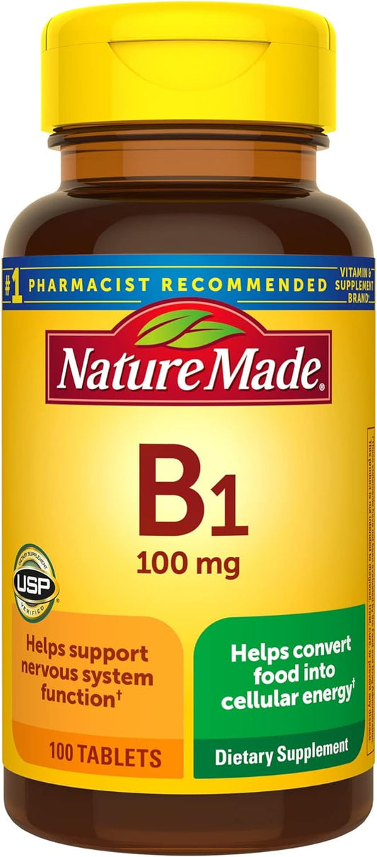 Nature Made Vitamin B1 100 mg  100 Tablets