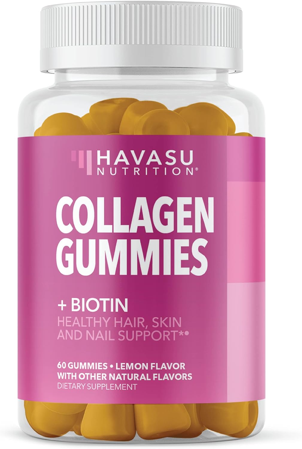 Collagen Gummies for Hair Growth with 2500mcg Biotin 60 count