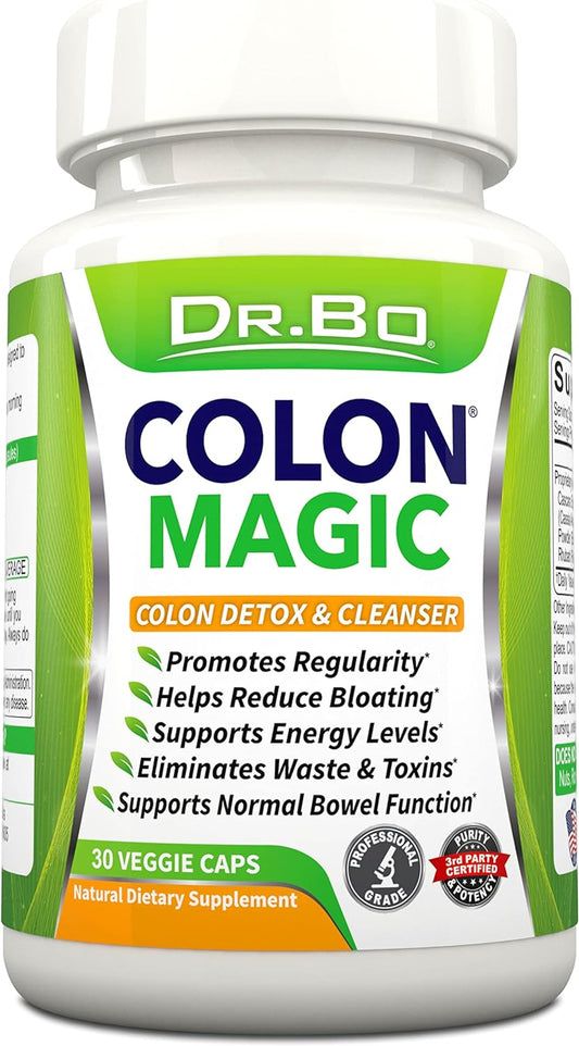 Colon Cleanse Detox Formula - Natural Bowel Cleanser Pills - 30 capsules