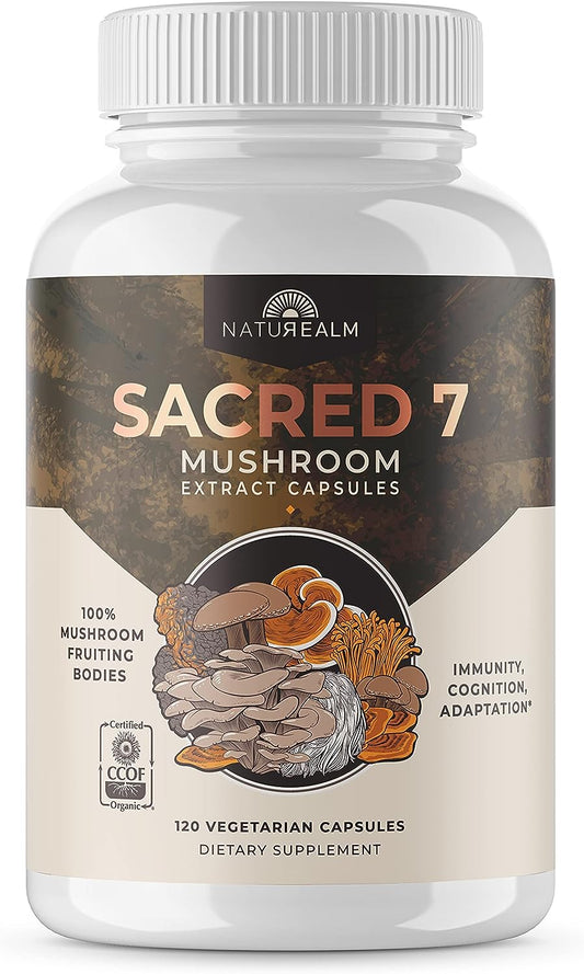 Naturealm Sacred 7 Mushroom Extract 120 Capsules