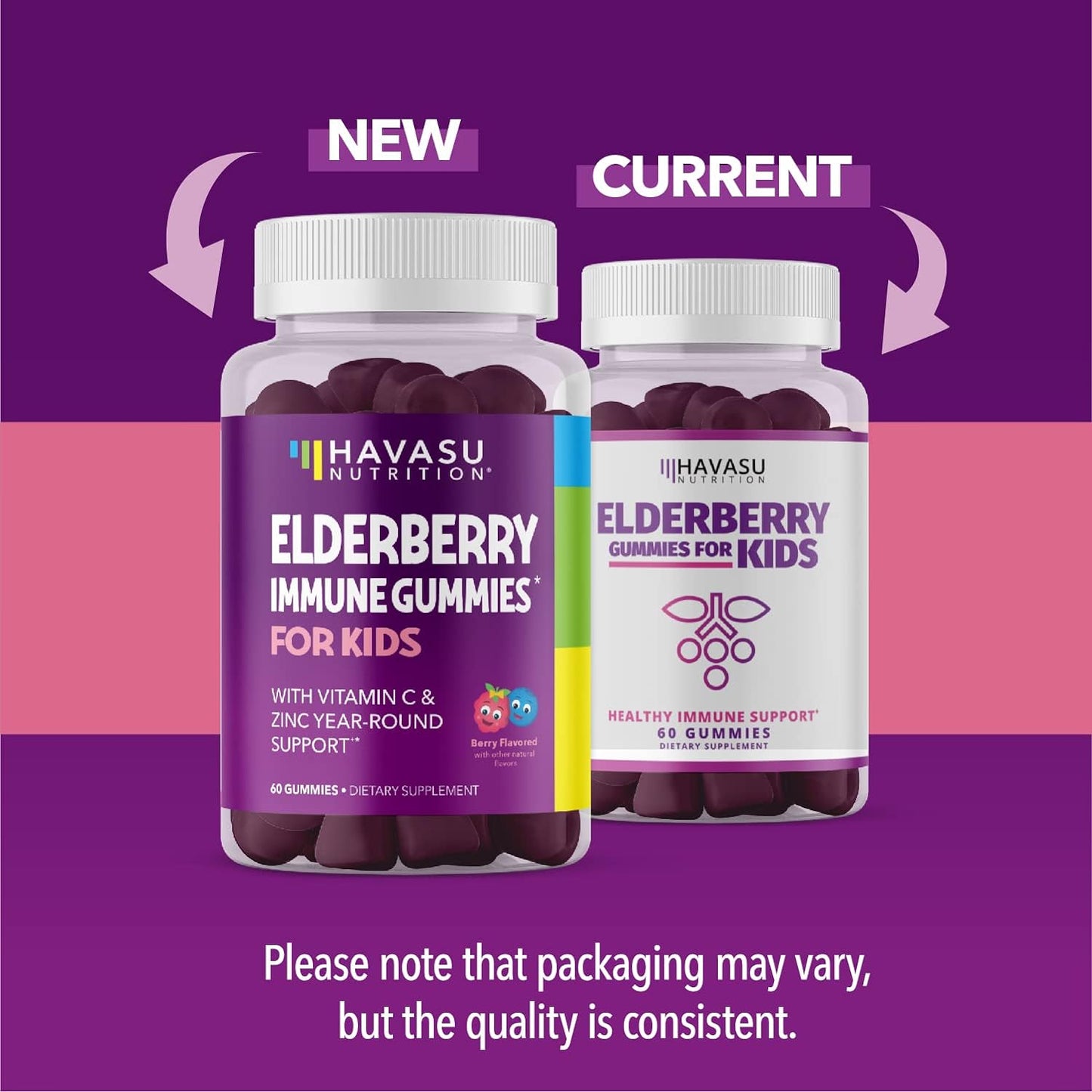 HAVASU NUTRITION Elderberry Gummies for Kids 60 Gummies